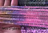 CTG838 15.5 inches 3mm faceted round tiny morganite beads