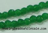 CTG87 15.5 inches 3mm faceted round tiny dyed white jade beads wholesale