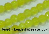 CTG88 15.5 inches 3mm faceted round tiny yellow agate beads wholesale