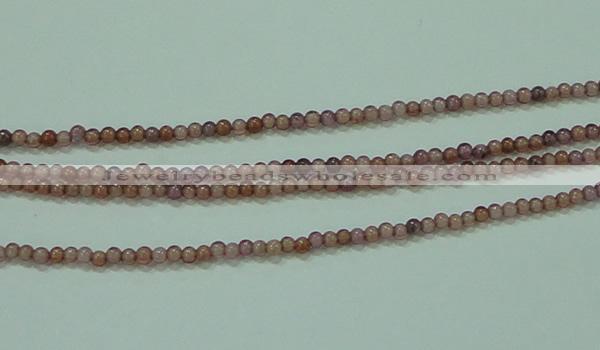 CTG89 15.5 inches 1.5mm round grade B tiny garnet beads wholesale