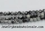 CTJ01 16 inches 4mm round black water jasper beads wholesale