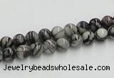 CTJ02 16 inches 6mm round black water jasper beads wholesale