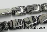 CTJ18 16 inches 13*18mm rectangle black water jasper beads wholesale