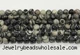 CTJ412 15.5 inches 8mm round black water jasper gemstone beads wholesale