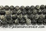 CTJ415 15.5 inches 14mm round black water jasper gemstone beads wholesale