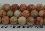 CTJ701 15.5 inches 6mm round red net jasper beads wholesale