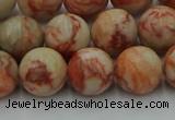 CTJ703 15.5 inches 10mm round red net jasper beads wholesale