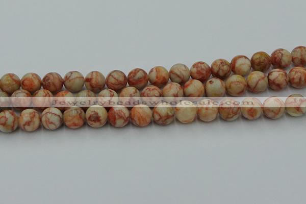 CTJ703 15.5 inches 10mm round red net jasper beads wholesale