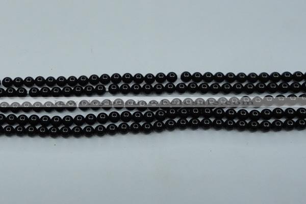 CTK01 15.5 inches 4mm round tektite gemstone beads wholesale