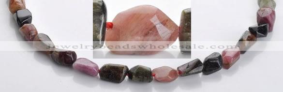 CTO08 15.5 inches 8*12mm freeform natural tourmaline beads