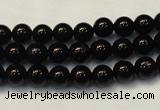 CTO102 15.5 inches 8mm round natural black tourmaline beads