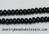 CTO117 15.5 inches 5*8mm rondelle black tourmaline beads