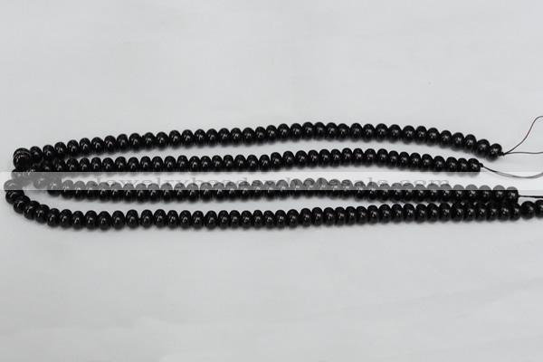 CTO119 15.5 inches 7*11mm rondelle black tourmaline beads