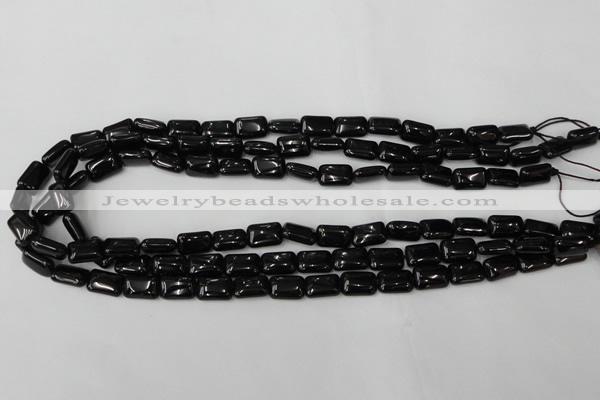 CTO125 15.5 inches 10*14mm rectangle black tourmaline beads