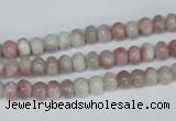 CTO200 15.5 inches 4*6mm rondelle pink tourmaline gemstone beads