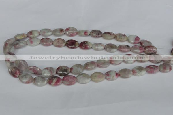 CTO204 15.5 inches 12*16mm oval pink tourmaline gemstone beads