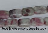 CTO209 15.5 inches 8*12mm rectangle pink tourmaline gemstone beads