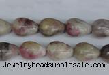 CTO218 15.5 inches 10*14mm teardrop pink tourmaline gemstone beads