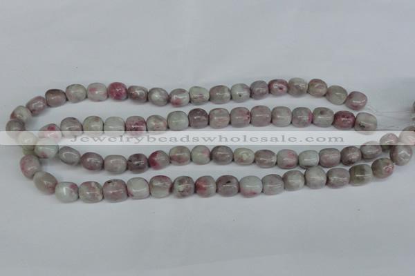 CTO220 15.5 inches 9*11mm nugget pink tourmaline gemstone beads