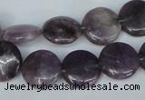 CTO223 15.5 inches 15mm flat round tourmaline gemstone beads