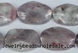 CTO233 15.5 inches 20*30mm wavy oval tourmaline gemstone beads