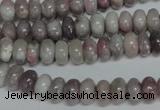 CTO237 15.5 inches 5*8mm rondelle pink tourmaline gemstone beads