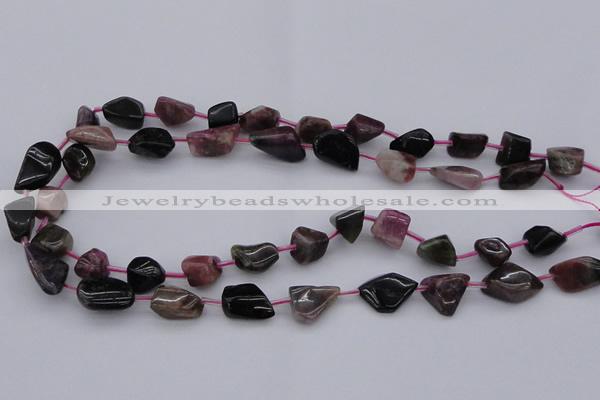 CTO395 15.5 inches 8*12mm - 10*14mm nuggets tourmaline gemstone beads