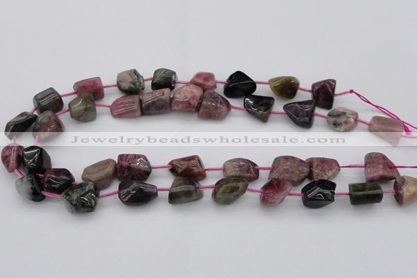 CTO396 15.5 inches 10*12mm - 12*16mm nuggets tourmaline gemstone beads