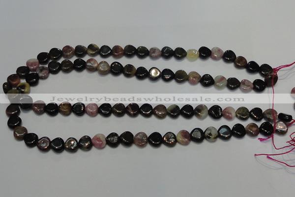 CTO40 15.5 inches 10*10mm heart natural tourmaline beads wholesale