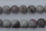 CTO483 15.5 inches 10mm faceted round pink tourmaline gemstone beads