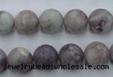 CTO484 15.5 inches 12mm faceted round pink tourmaline gemstone beads