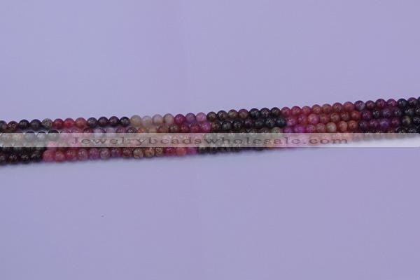 CTO620 15.5 inches 4mm round tourmaline gemstone beads wholesale