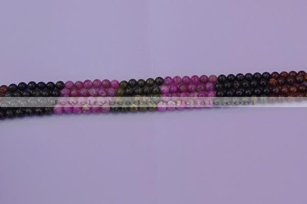 CTO625 15.5 inches 4mm round tourmaline gemstone beads wholesale