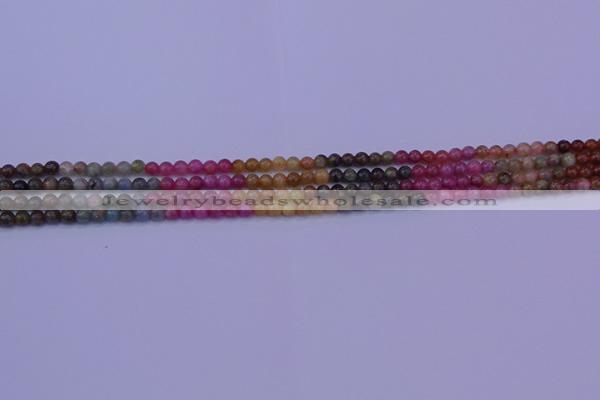 CTO630 15.5 inches 4mm round tourmaline gemstone beads wholesale