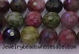 CTO636 15.5 inches 8mm faceted round tourmaline gemstone beads