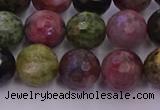 CTO637 15.5 inches 10mm faceted round tourmaline gemstone beads