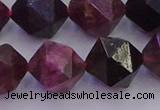 CTO653 15.5 inches 12mm faceted nuggets tourmaline gemstone beads