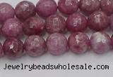 CTO657 15.5 inches 6mm faceted round Chinese tourmaline beads