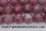 CTO658 15.5 inches 8mm faceted round Chinese tourmaline beads