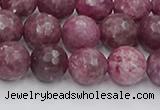 CTO659 15.5 inches 10mm faceted round Chinese tourmaline beads