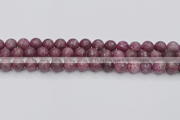 CTO659 15.5 inches 10mm faceted round Chinese tourmaline beads