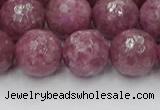 CTO661 15.5 inches 14mm faceted round Chinese tourmaline beads