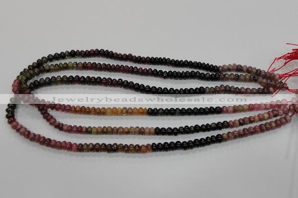 CTO68 15.5 inches 4*6mm rondelle natural tourmaline gemstone beads