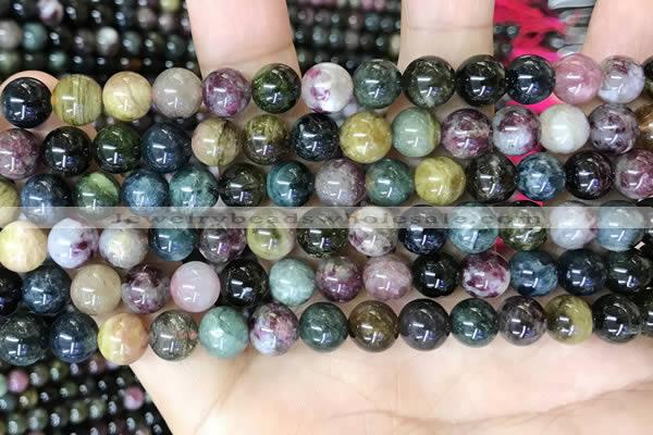 CTO697 15.5 inches 8mm round tourmaline gemstone beads