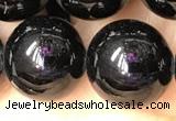 CTO705 15.5 inches 14mm round black tourmaline beads wholesale