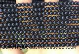 CTO710 15.5 inches 4mm round black tourmaline gemstone beads