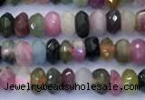 CTO740 15 inches 2.5*4mm faceted rondelle tourmaline beads