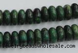 CTP07 15.5 inches 6*12mm rondelle yellow green pine gemstone beads