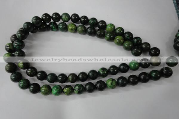 CTP204 15.5 inches 12mm round yellow pine turquoise beads wholesale