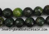 CTP213 15.5 inches 10mm faceted round yellow pine turquoise beads